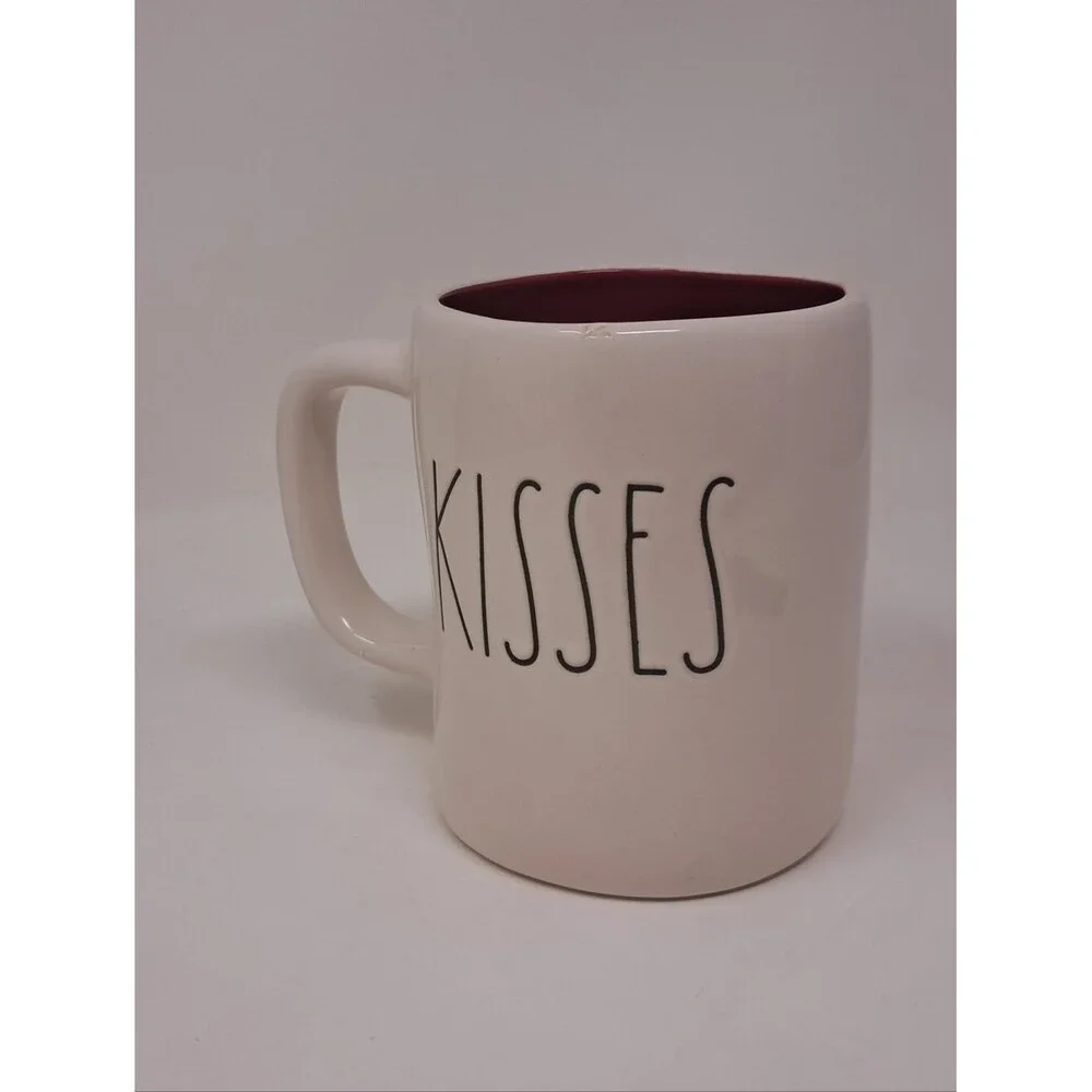 Rae Dunn Mug Artisan Collection Hugs Kissses Coffee Cup Drinkware Gift HQ